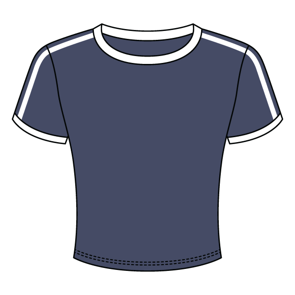 Ringer Tee with Shoulder Stripes - The Collegiate Lineup