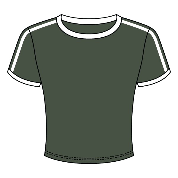 Ringer Tee with Shoulder Stripes - The Collegiate Lineup