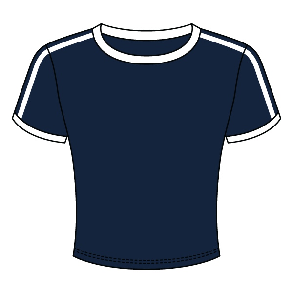 Ringer Tee with Shoulder Stripes - The Collegiate Lineup