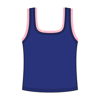 Square Neck Ribbed Tank with Lace Trim and Bow