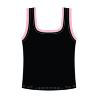 Square Neck Ribbed Tank with Lace Trim and Bow