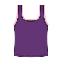 Square Neck Ribbed Tank with Lace Trim and Bow