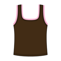 Square Neck Ribbed Tank with Lace Trim