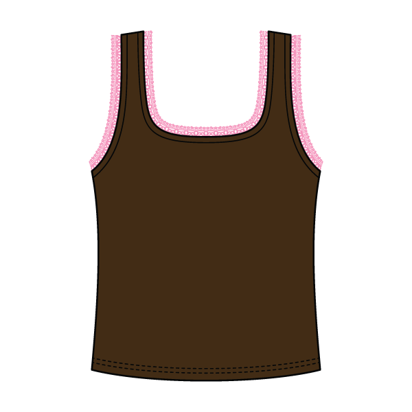 Square Neck Ribbed Tank with Lace Trim