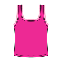 Square Neck Ribbed Tank with Lace Trim