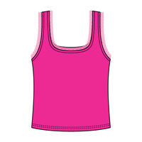 Square Neck Ribbed Tank with Lace Trim