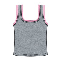 Square Neck Ribbed Tank with Lace Trim