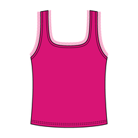 Square Neck Ribbed Tank with Lace Trim