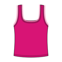 Square Neck Ribbed Tank with Lace Trim