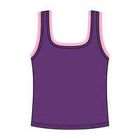 Square Neck Ribbed Tank with Lace Trim