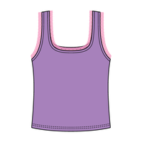 Square Neck Ribbed Tank with Lace Trim