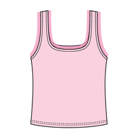 Square Neck Ribbed Tank with Lace Trim