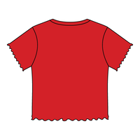 Ribbed Baby Tee with Lettuce Edge