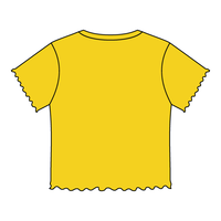 Ribbed Baby Tee with Lettuce Edge