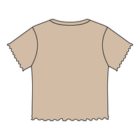 Ribbed Baby Tee with Lettuce Edge