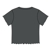 Ribbed Baby Tee with Lettuce Edge