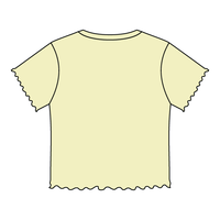 Ribbed Baby Tee with Lettuce Edge