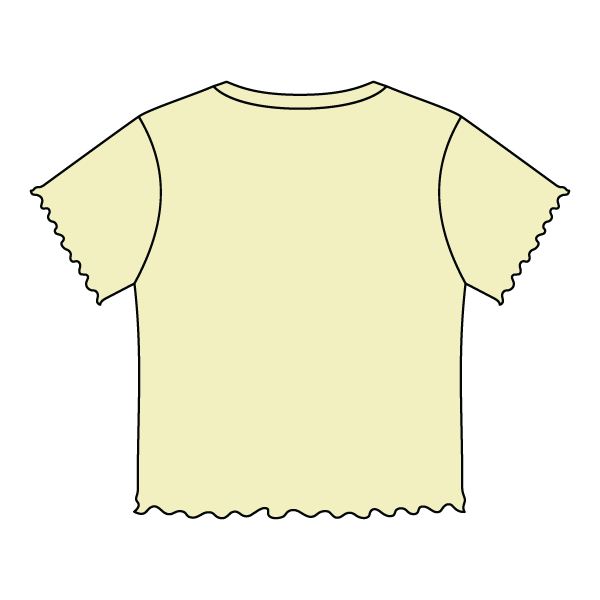 Ribbed Baby Tee with Lettuce Edge