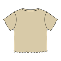 Ribbed Baby Tee with Lettuce Edge