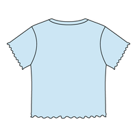 Ribbed Baby Tee with Lettuce Edge