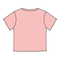 Ribbed Baby Tee with Lettuce Edge