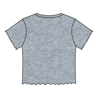 Ribbed Baby Tee with Lettuce Edge