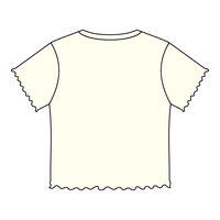 Ribbed Baby Tee with Lettuce Edge