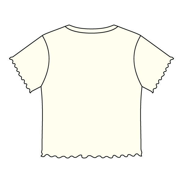 Ribbed Baby Tee with Lettuce Edge