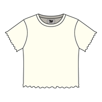 Ribbed Baby Tee with Lettuce Edge