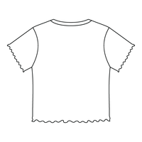Ribbed Baby Tee with Lettuce Edge