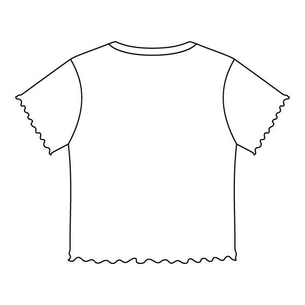 Ribbed Baby Tee with Lettuce Edge