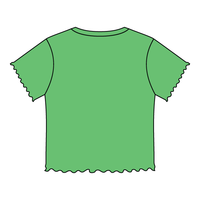 Ribbed Baby Tee with Lettuce Edge
