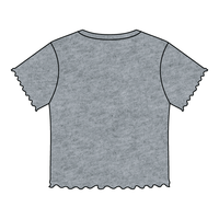 Ribbed Baby Tee with Lettuce Edge