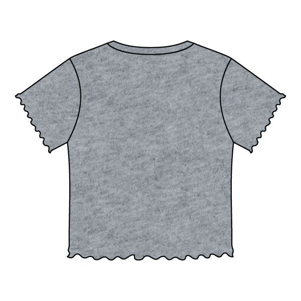 Ribbed Baby Tee with Lettuce Edge