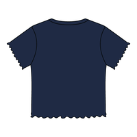 Ribbed Baby Tee with Lettuce Edge