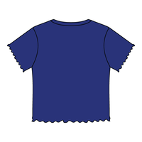 Ribbed Baby Tee with Lettuce Edge