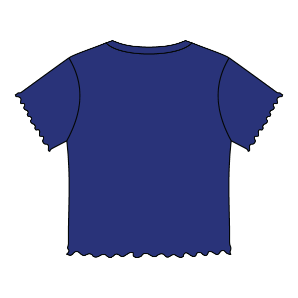 Ribbed Baby Tee with Lettuce Edge