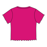 Ribbed Baby Tee with Lettuce Edge