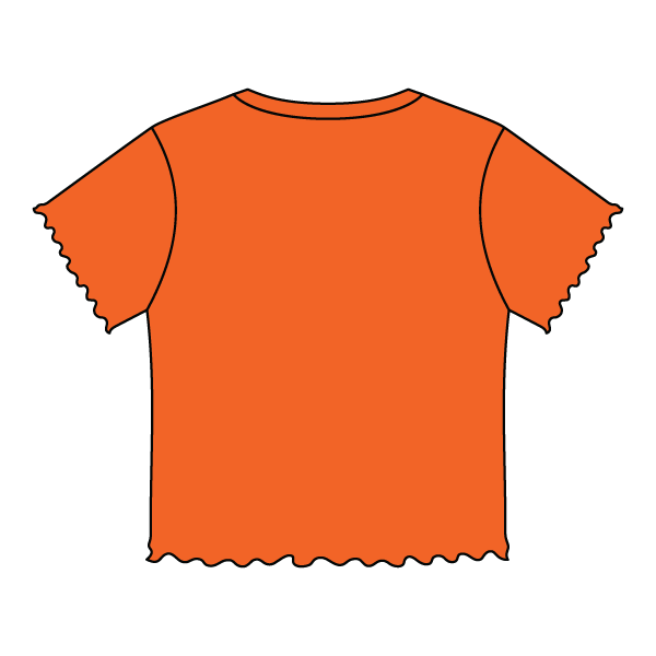 Ribbed Baby Tee with Lettuce Edge