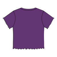 Ribbed Baby Tee with Lettuce Edge