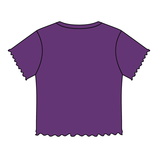 Ribbed Baby Tee with Lettuce Edge