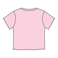 Ribbed Baby Tee with Lettuce Edge