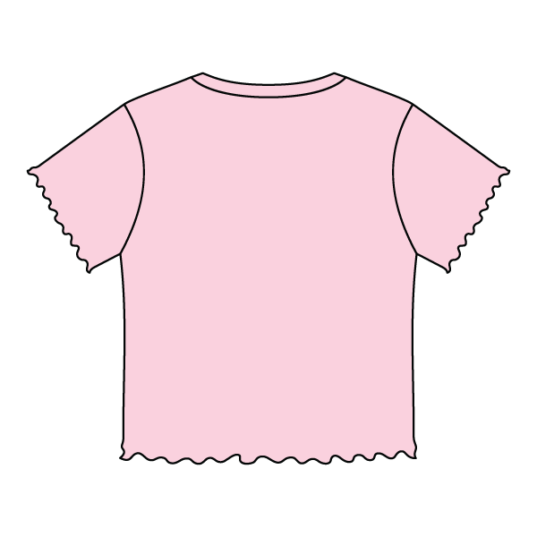 Ribbed Baby Tee with Lettuce Edge