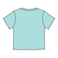 Ribbed Baby Tee with Lettuce Edge