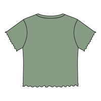 Ribbed Baby Tee with Lettuce Edge