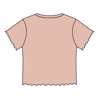 Ribbed Baby Tee with Lettuce Edge