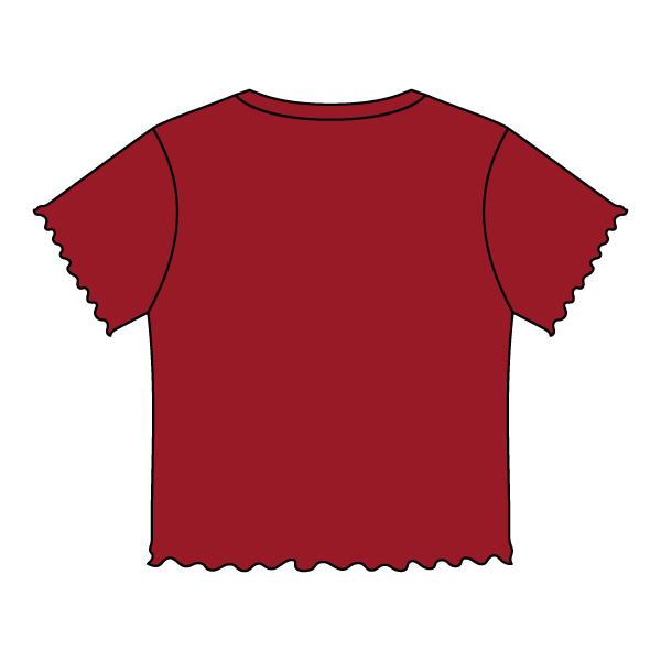 Ribbed Baby Tee with Lettuce Edge