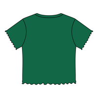 Ribbed Baby Tee with Lettuce Edge