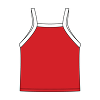 Square High Neck Rib Spaghetti Tank