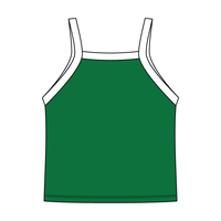 Square High Neck Rib Spaghetti Tank